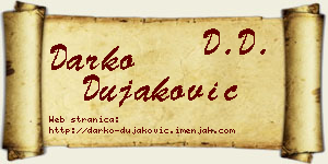Darko Dujaković vizit kartica